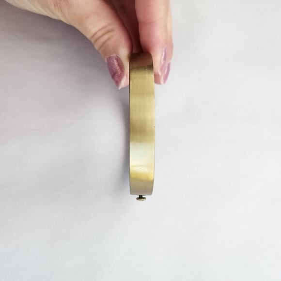 Heidi Daus Bangle Bracelet Hinge Old Gold Purple Cognac Crystal Age Of elegance - Picture 5 of 12